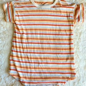 Madewell, 70s Tee, Orange, White, red, Blue